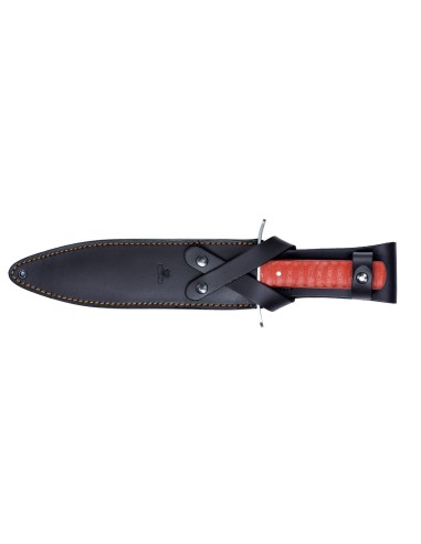 Couteau de chasse AKAH MICARTA rouge