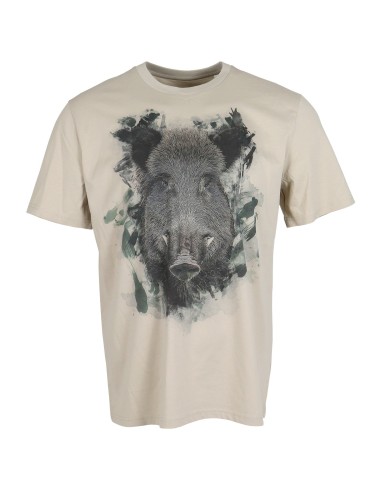 T-shirt chasse motif SANGLIER