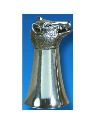Gobelet en étain eau de vie tête de sanglier