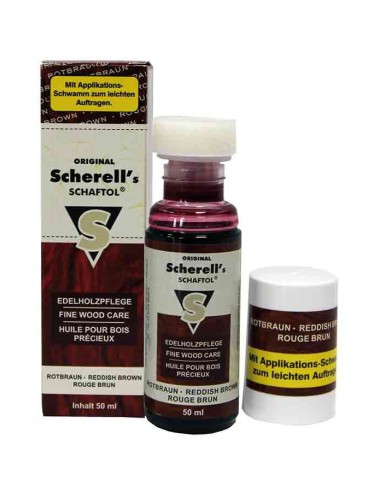 Huile pour crosse Scherell's SCHAFTOL extra rouge 50ml