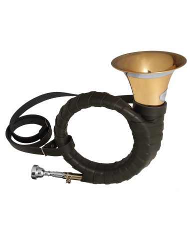 Cor de chasse avec habillage en cuir synthétique