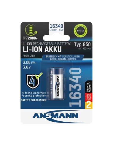 Batterie ANSMANN Li-ion 16340/RCR123