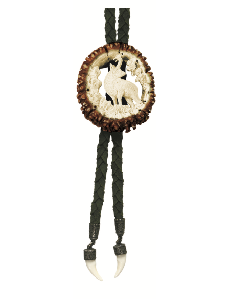 Cravate en cuir tressés Chamois