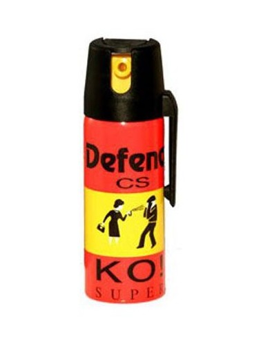 Bombe de gaz de defense avec clip adapté aux femmes 50ml